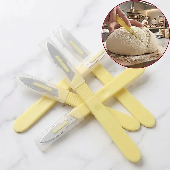 Kit 5 Cortador de Pestana Bisturi Pães Estilete Padaria