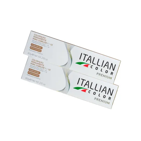 Kit 02 Tintura de Cabelo 8.89 + 9.89 Coloração Itallian Color Premium