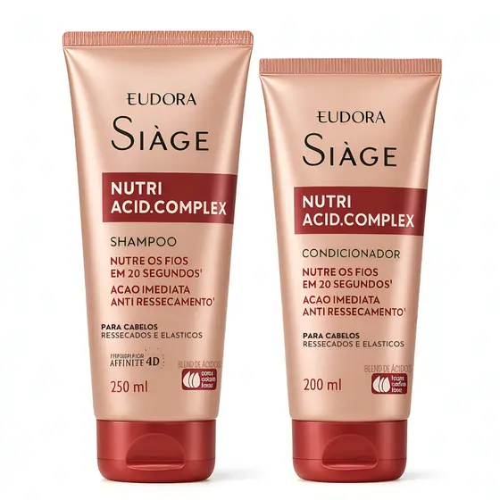 Kit 2 Eudora Siàge Nutri Acid Complex Shampoo Condicionador