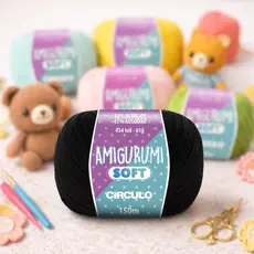 Barbante Fio Amigurumi Soft Círculo 150m Acrílico Algodão Crochê Tricô Artesanato Criativo Versátil