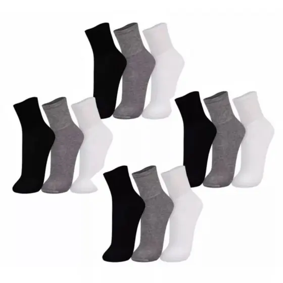 Kit 12 Pares de Meias Masculina Algodão Sport