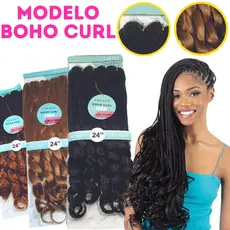Cabelo Boho Curl 400g 60cm Sintético Cherey Diversas Cores
