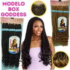 Cabelo Box Goddess Cherey Sintético Trançado Crochet Braid 50cm 300g Novidade