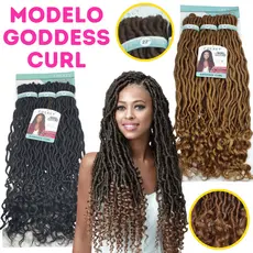 Cabelo Cherey Goddess Curl 55cm 260g Sintético Lançamento