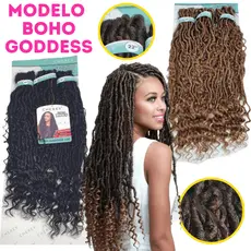 Cabelo Crochet Boho Goddess Sintético 55cm 275g Sintético Melhor Preço