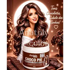Máscara Tonalizante Chocolate 300gr Cor Intensa E Radiante - Anatoly
