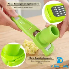 Fácil Ralador de alho multifuncional, moedor de alho em aço inoxidável para cozinha doméstica. CZ-72-BC