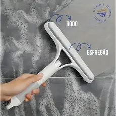Rodo Mop Spray Limpa e Seca com Esfregão e Borrifador 3 em 1 Multiuso Limpeza de Vidro