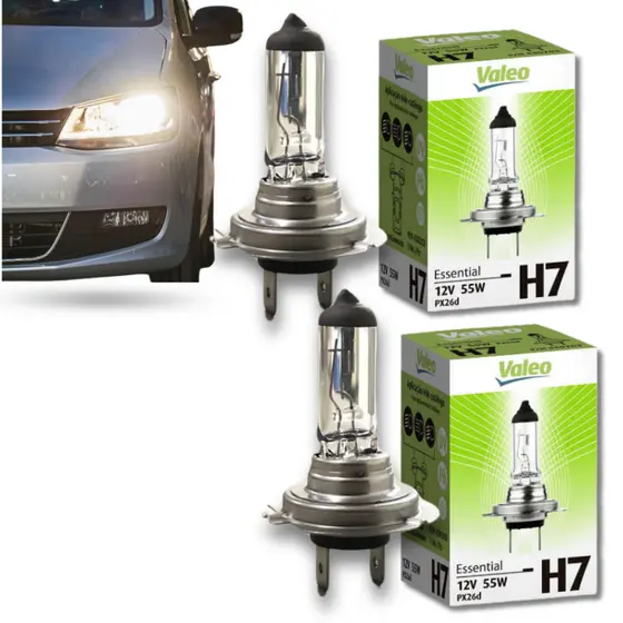 2 Lâmpada Farol Original Valeo H7 12v 55w Amarelo