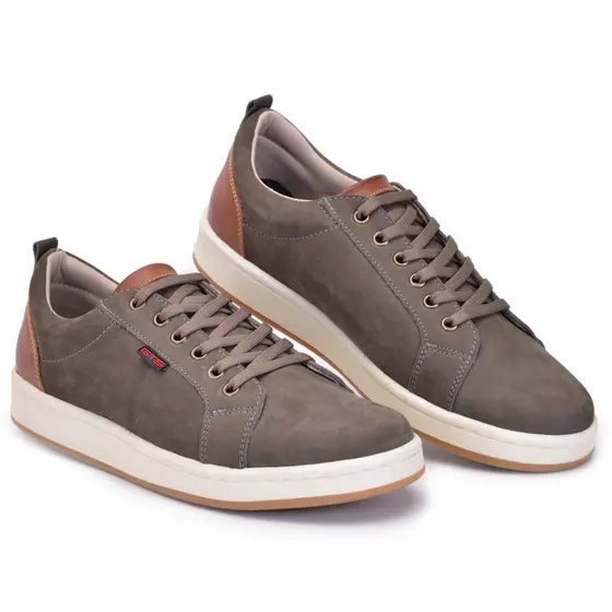 Sapatênis Masculino  Couro Legítimo Cadarço Leve Calce Fácil promoção sapatos masculino