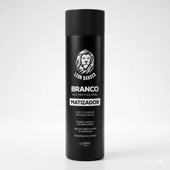 Matizador para cabelo e barba Super Branco Nevou 250ml Leon Barber