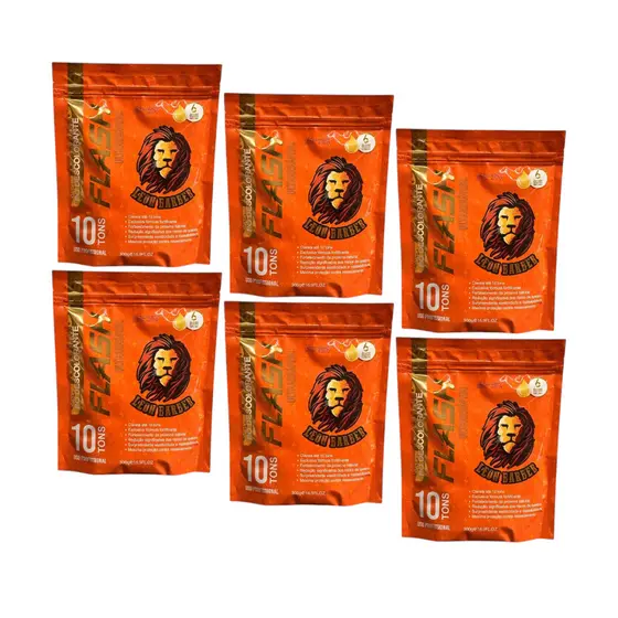 KIT Pó Descolorante FLASH Ultrarrápido 300G - Leon Barber (6 unidades)