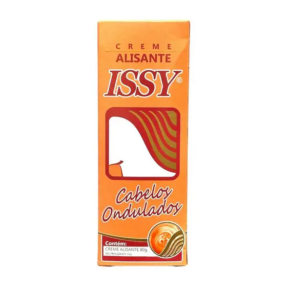 Creme Alisante cabelos ondulados cachos 80g ISSY