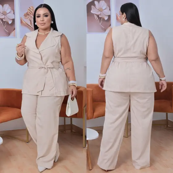 Conjunto Plus Size Feminino Minimalista Elegante Sofisticado