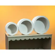Kit com 3 Nicho Redondo em MDF decorativo