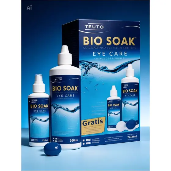 Solucao para Lentes de Contato Bio Soak com 360ml + Gratis 120ml + Estojo