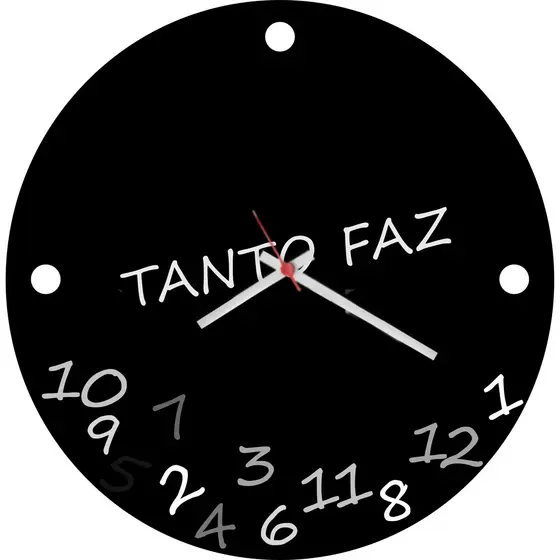 Relógio de Parede Disco de Vinil Divertido - Tanto Faz