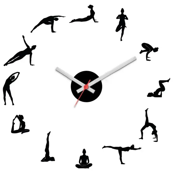 Relógio de Parede Recortado - Yoga Pilates Zen