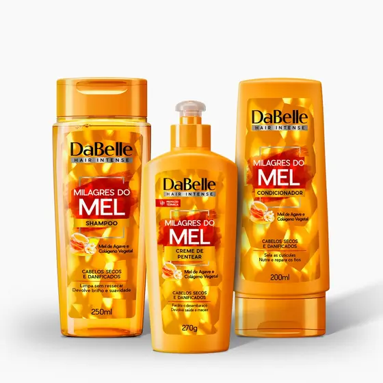 Kit Básico Milagres do Mel Dabelle Hair - 3 Produtos