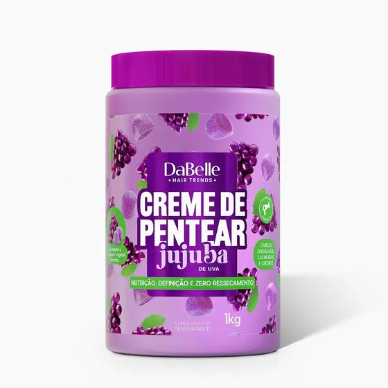 Creme de pentear Jujuba de uva Dabelle Hair 1kg