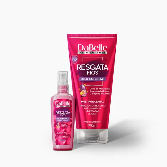 Kit Reconstrução Óleo e Creme e Queratina Líquida  - Dabelle Hair