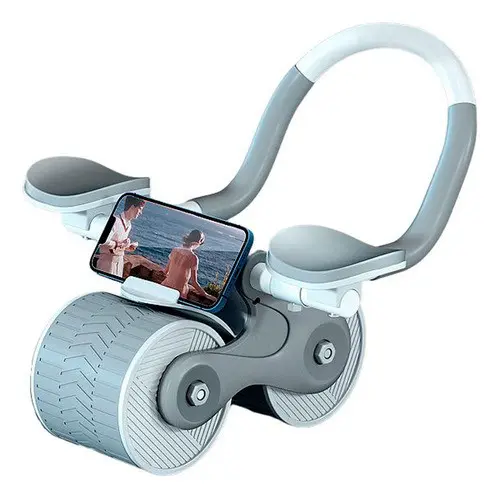 Roda De Exercicio Abdominal Com Tec/ Avançada Branco Deend