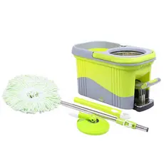 Balde Mop 360° Deend Profissional Com Esfregão e Pedal Verde