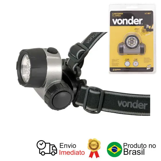 Lanterna De Led Para Cabeça Lc 007 3 Pilhas AAA - Vonder
