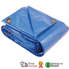 Lona Reforçada De Polietileno Azul 7 M X 4 M Vonder Plus