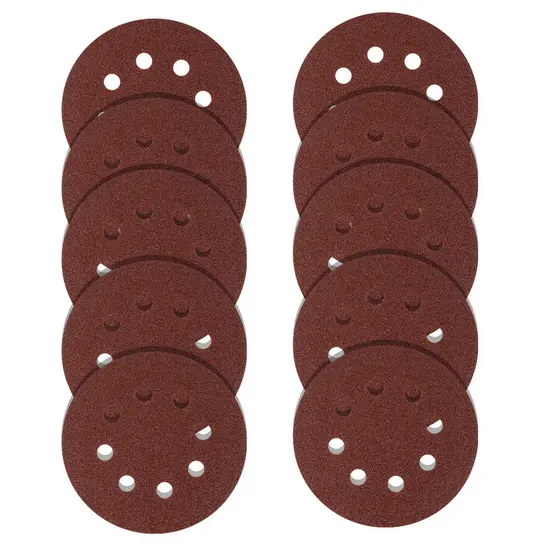 Disco Lixa Velcro 125mm Perfurado Grão 60 5 Peças MTX