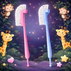 Bebê Escova Mamadeira, Bicos e Garrafas Infantil Multiuso Rosa e Azul
