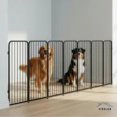 Cercado Portão Aramado Pet Segurança Portátil Dobrável 98cm Cachorro Móvel Criança