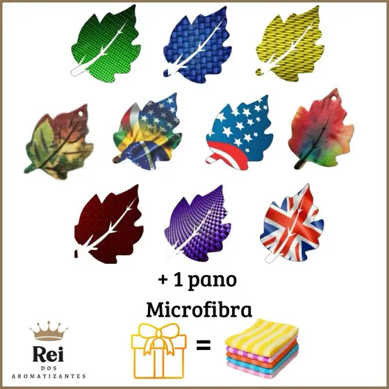 Pague 20 e Leve 30 Aromatizantes cheirinho para carro - Modelo Folhas