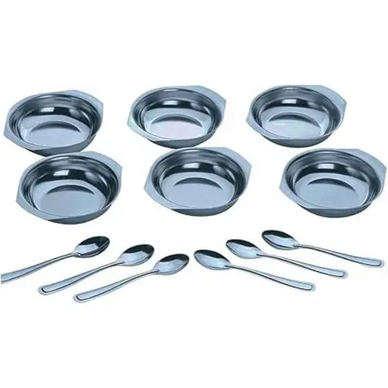 Conjunto Sobremesa Aço Inox 12 Peças