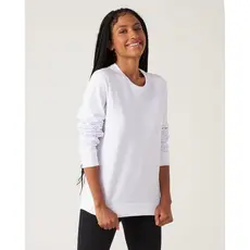 Blusão Básico Feminino Decote Redondo Moletom Stretch