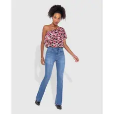 Blusa Feminina Floral Decote Ombro Só Em Viscose - ENFIM