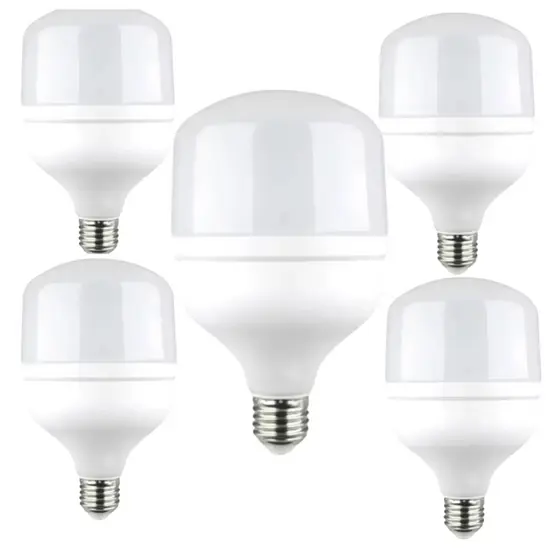 Kit c/ 5 Lâmpadas LED Bulbo 50W 3250lm 6500K Branco Frio Bivolt E27