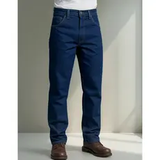 Calça Masculina Jeans Tradicional Premium Promoção Barata De Trabalho Uniforme Resistente Tecido Grosso