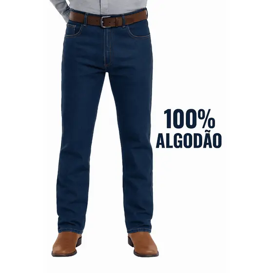 Calça Jeans Masculina Tradicional Tecido Grosso Reforçado Premium Promoção