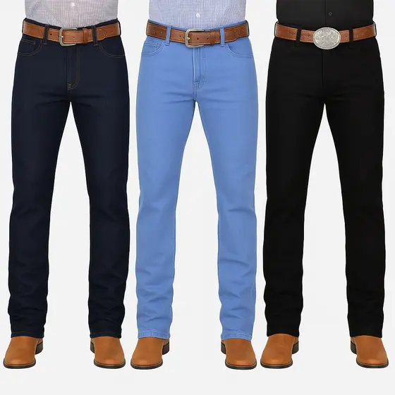 Calça Masculina Jeans Country Premium Tradicional Com Elastano Promoção