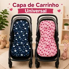 Capa carrinho de bebê acolchoada tamanho universal dupla face galzerano cosco burigotto Chicco