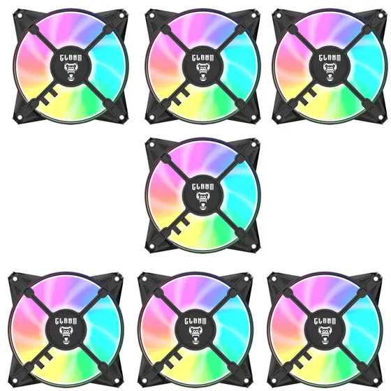 Kit 7 COOLER FAN Gamer EURUS Led ARGB 120 mm CLANM