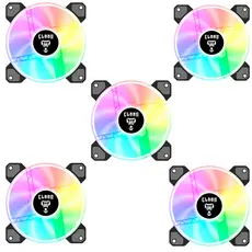 Kit 5 COOLER FAN Gamer Vex Led Iluminação ARGB 3 PINOS CLANM