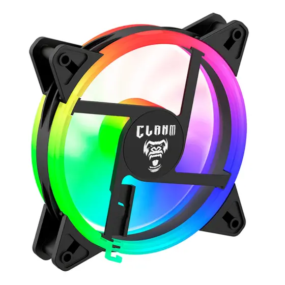 Cooler Fan Gamer Noto Rgb Clanm 4 Pinos Molex 120mm
