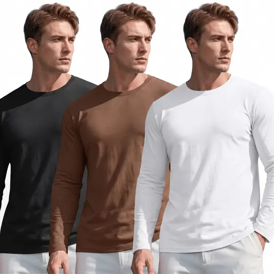 Kit 3 Camisas Térmica Proteção Uv 60+ Segunda Pele Camiseta Blusa Malha Fria Academia Manga Longa