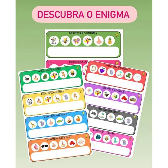 Jogo pedagógico-Descubra o enigma-TEA-pincel