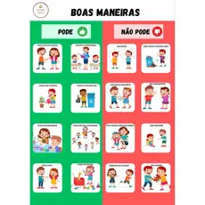 Regras-tamanho A4-boas maneiras-sala de aula-apoio visual-rotina