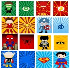 Kit Completo Capa De Caderno Adesiva Frente E Verso Volta As Aulas Super Herois Infantil