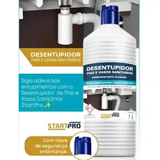DESENTUPIDOR DE PIAS E VASOS SANITÁRIOS - DESINCRUSTANTE ALCALINO - STARTPRO/1L