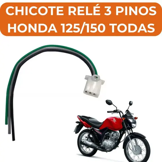 Chicote Relé Pisca 3 Pinos Honda 125/150 Todas